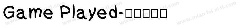 Game Played字体转换